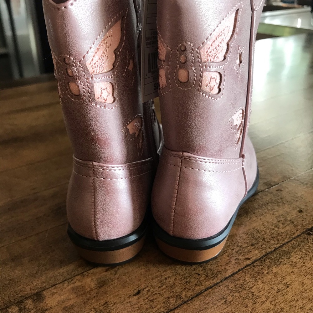 Cat & Jack Girls Pink Riley Boots - Picture 6 of 7